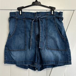 Banana Republic Indigo Tie-Waist Jean Shorts